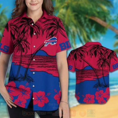 Nfl Buffalo Bills Red-Blue Hibiscus Hawaiian Shirt, Short - Hot Sale 2025