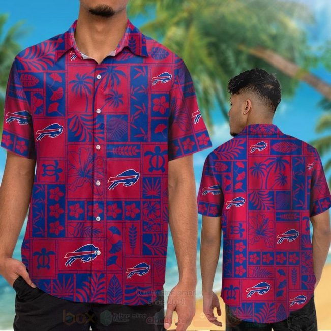 Nfl Buffalo Bills Red-Blue Marine Ecology Hawaiian Shirt, Short - Hot Sale 2025