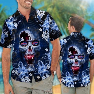 Nfl Buffalo Bills Skull Hawaiian Shirt, Short - Hot Sale 2025