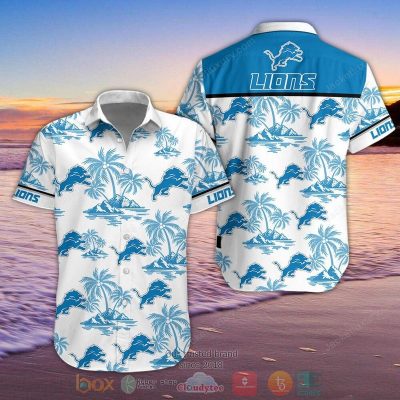 Nfl Detroit Lions Palm Tree Hawaiian Shirt, Shorts - Hot Sale 2025
