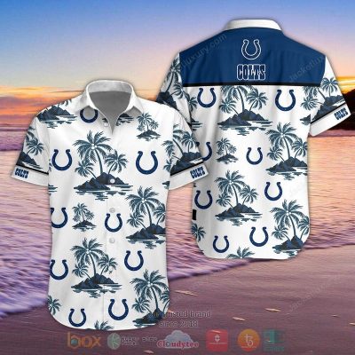 Nfl Indianapolis Colts Palm Tree Hawaiian Shirt, Shorts - Hot Sale 2025