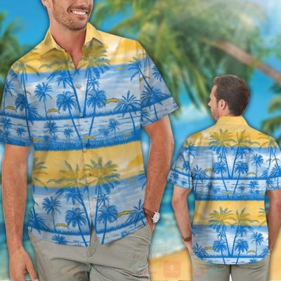 Nfl Los Angeles Chargers Blue-White Hawaiian Shirt, Short - Hot Sale 2025