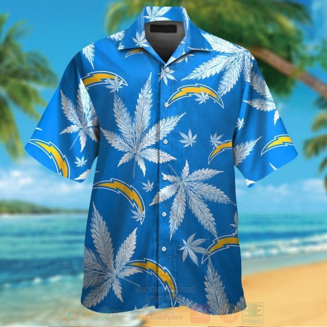 Nfl Los Angeles Chargers Cannabis Leaves Hawaiian Shirt, Short - Hot Sale 2025