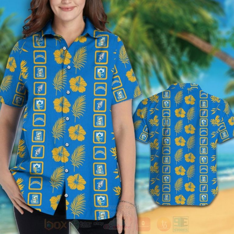 Nfl Los Angeles Chargers Full Blue-Yellow Hibiscus Hawaiian Shirt, Short - Hot Sale 2025