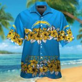 Nfl Los Angeles Chargers Hibiscus Yellow Hawaiian Shirt Short.jpg - demo10