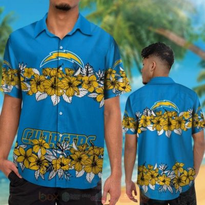 Nfl Los Angeles Chargers Hibiscus Yellow Hawaiian Shirt, Short - Hot Sale 2025