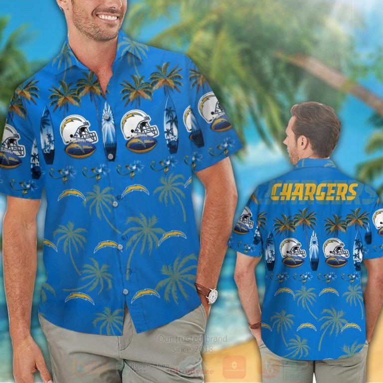 Nfl Los Angeles Chargers Rugby Cap Hawaiian Shirt, Short - Hot Sale 2025