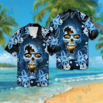 Nfl Los Angeles Chargers Skull Hawaiian Shirt, Short - Hot Sale 2025