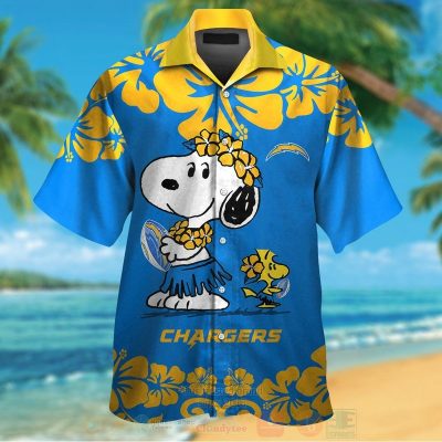 Nfl Los Angeles Chargers Snoopy And Woodstock Hawaiian Shirt, Short - Hot Sale 2025