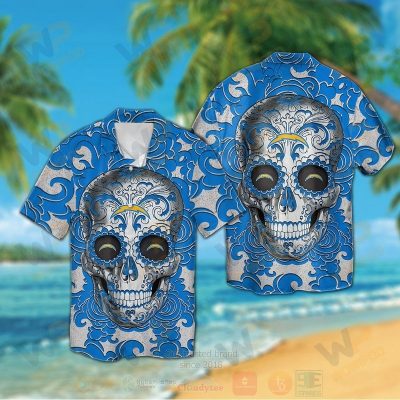 Nfl Los Angeles Chargers Sugar Skull Hawaiian Shirt, Short - Hot Sale 2025