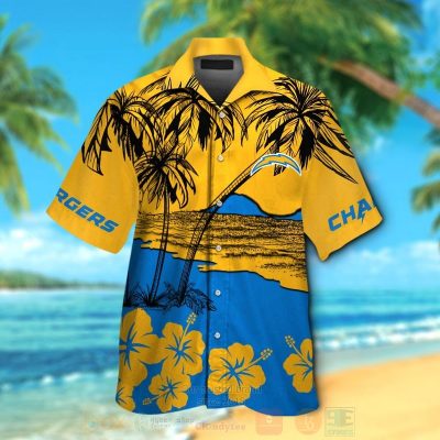 Nfl Los Angeles Chargers Yellow-Blue Hawaiian Shirt, Short - Hot Sale 2025