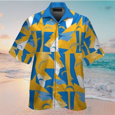 Nfl Los Angeles Chargers Yellow Blue Hawaiian Shirt, Short - Hot Sale 2025