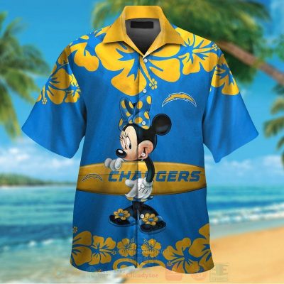 Nfl Los Angeles Chargers And Minnie Mouse Hawaiian Shirt, Short - Hot Sale 2025