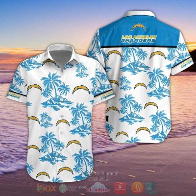 Nfl Los Angeles Chargers Palm Tree Hawaiian Shirt, Shorts - Hot Sale 2025