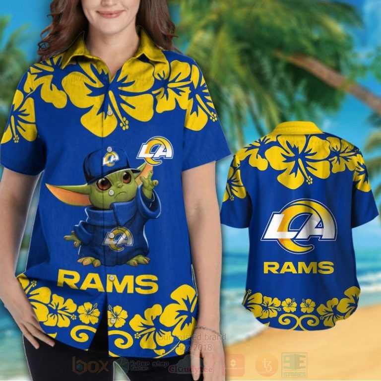 Nfl Los Angeles Rams Baby Yoda Hawaiian Shirt, Short - Hot Sale 2025