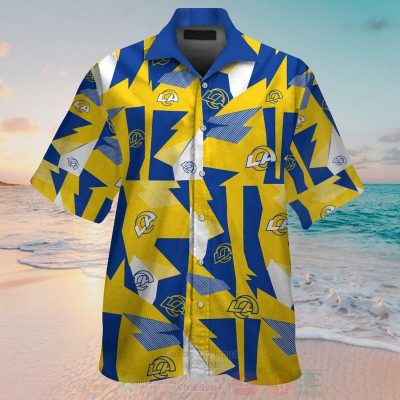 Nfl Los Angeles Rams Blue-Yellow Hawaiian Shirt, Short - Hot Sale 2025