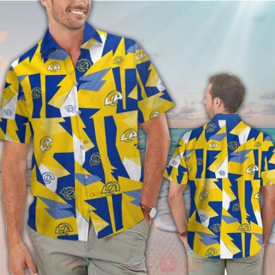 Nfl Los Angeles Rams Blue-Yellow Hawaiian Shirt, Short - Hot Sale 2025