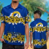 Nfl Los Angeles Rams Blue Yellow And Hiibscus Hawaiian Shirt Short 1 768x768 1.jpg - demo10