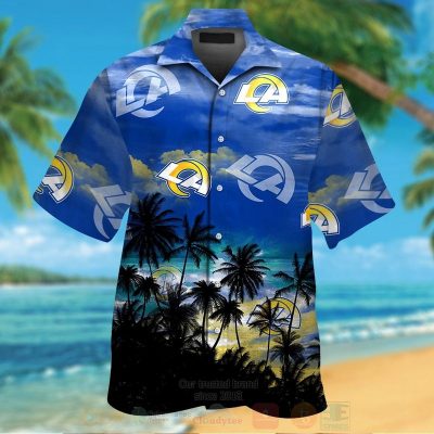 Nfl Los Angeles Rams Blue Sky White Coconut Tree Hawaiian Shirt, Short - Hot Sale 2025