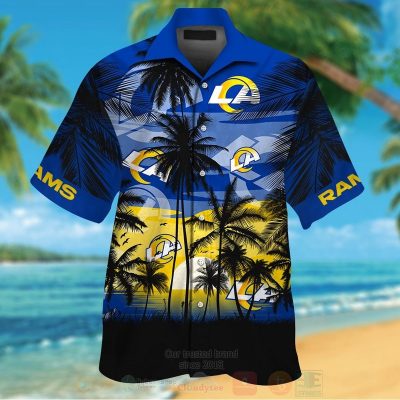 Nfl Los Angeles Rams Blue Sun Hawaiian Shirt, Short - Hot Sale 2025