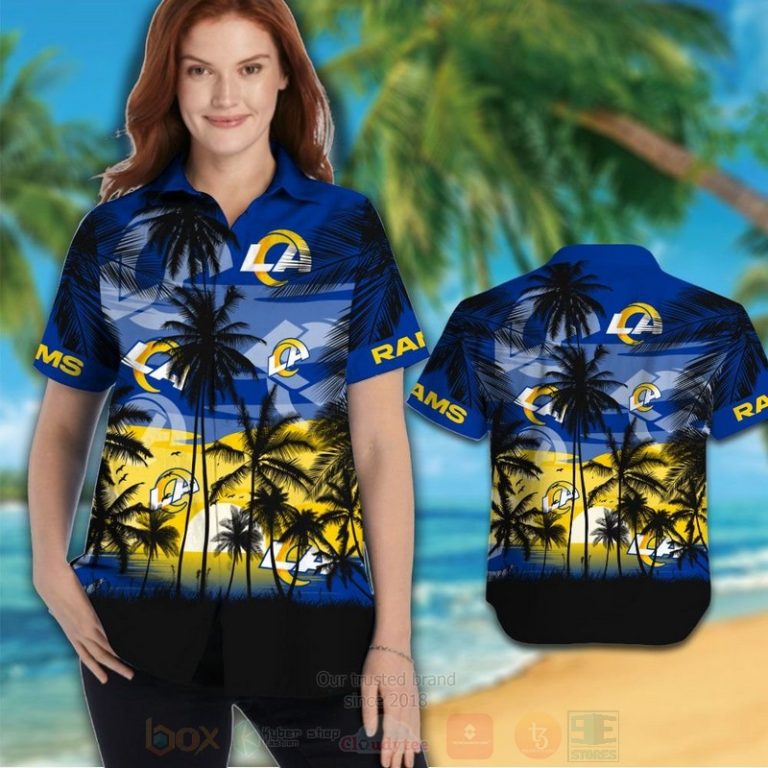 Nfl Los Angeles Rams Blue Sun Hawaiian Shirt, Short - Hot Sale 2025