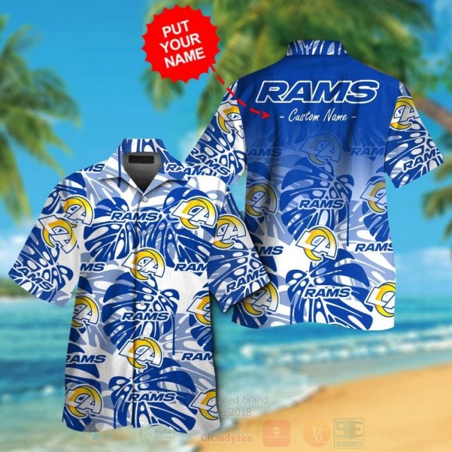 Nfl Los Angeles Rams Custom Name Hawaiian Shirt, Short - Hot Sale 2025