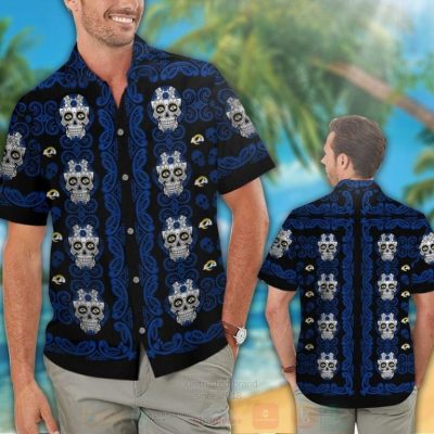 Nfl Los Angeles Rams Skulls Hawaiian Shirt, Short - Hot Sale 2025