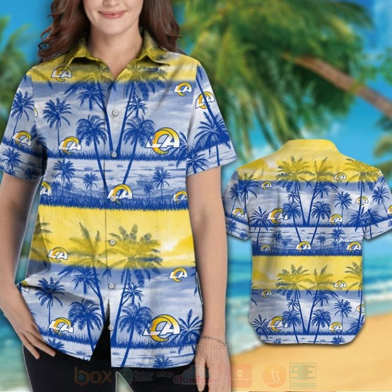 Nfl Los Angeles Rams Yellow-Blue Hawaiian Shirt, Short - Hot Sale 2025