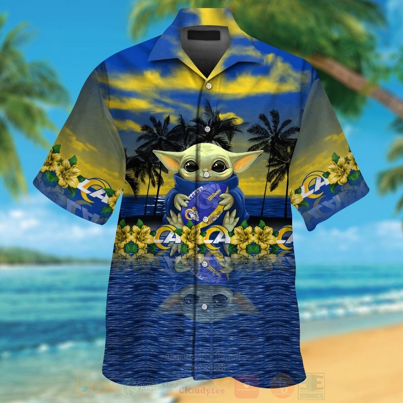 Nfl Los Angeles Rams And Baby Yoda Hawaiian Shirt, Short - Hot Sale 2025