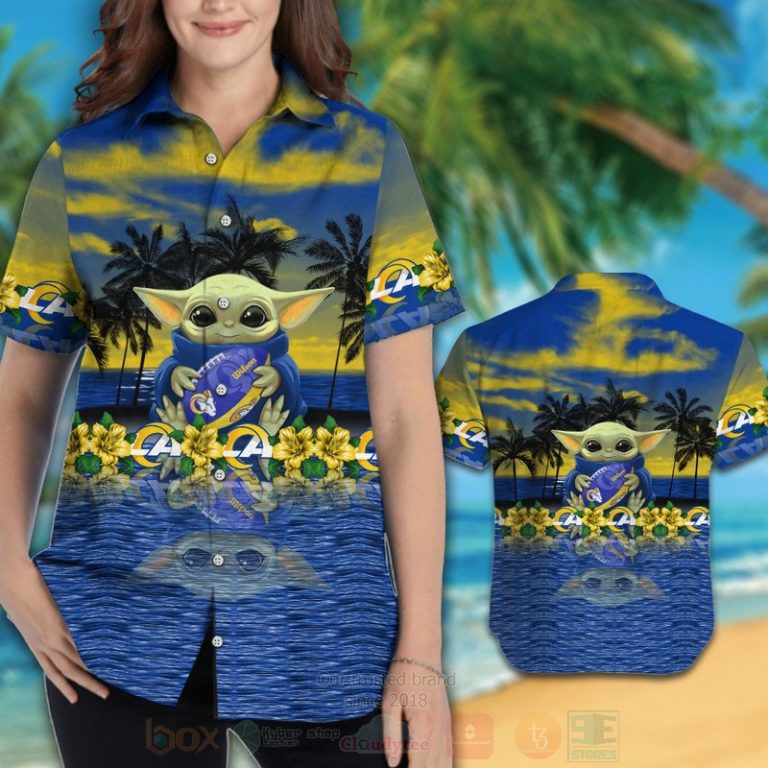 Nfl Los Angeles Rams And Baby Yoda Hawaiian Shirt, Short - Hot Sale 2025