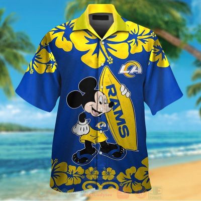 Nfl Los Angeles Rams And Mickey Mouse Hawaiian Shirt, Short - Hot Sale 2025