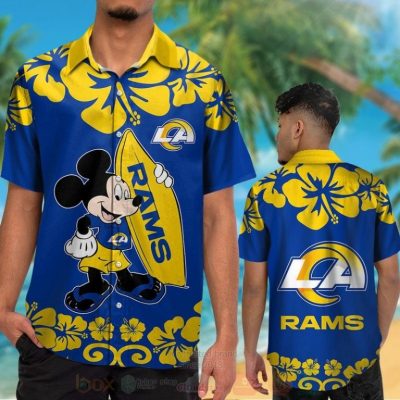Nfl Los Angeles Rams And Mickey Mouse Hawaiian Shirt, Short - Hot Sale 2025