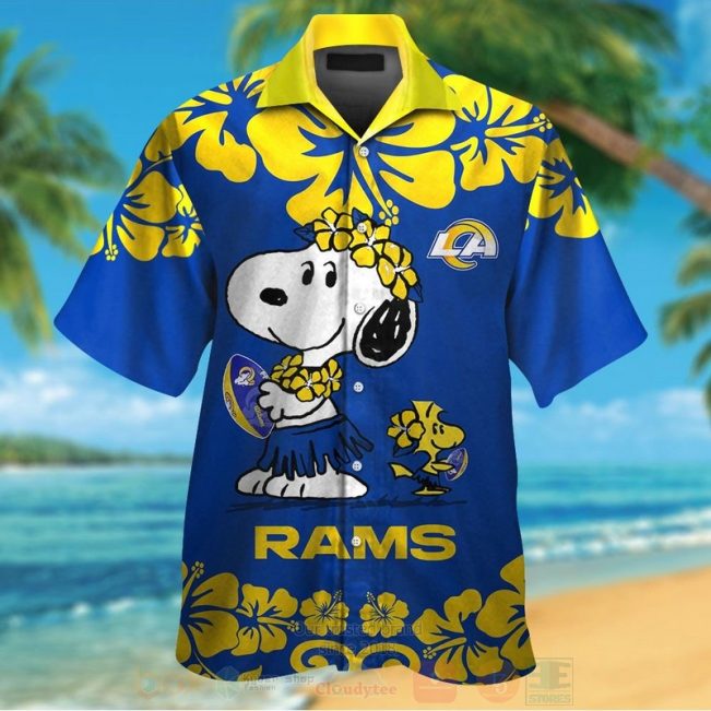 Nfl Los Angeles Rams And Snoopy And Woodstock Hawaiian Shirt, Short - Hot Sale 2025