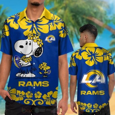 Nfl Los Angeles Rams And Snoopy And Woodstock Hawaiian Shirt, Short - Hot Sale 2025
