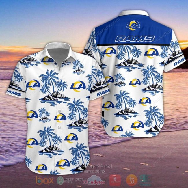 Nfl Los Angeles Rams Palm Tree Hawaiian Shirt, Shorts - Hot Sale 2025