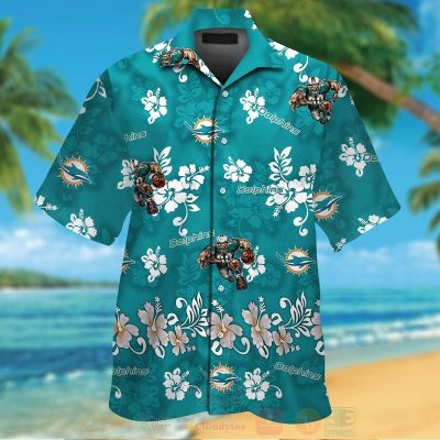 Nfl Miami Dolphins Aqua Green Hiibscus Hawaiian Shirt, Short - Hot Sale 2025
