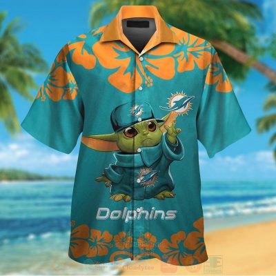 Nfl Miami Dolphins Baby Yoda Blue-Orange Hawaiian Shirt, Short - Hot Sale 2025