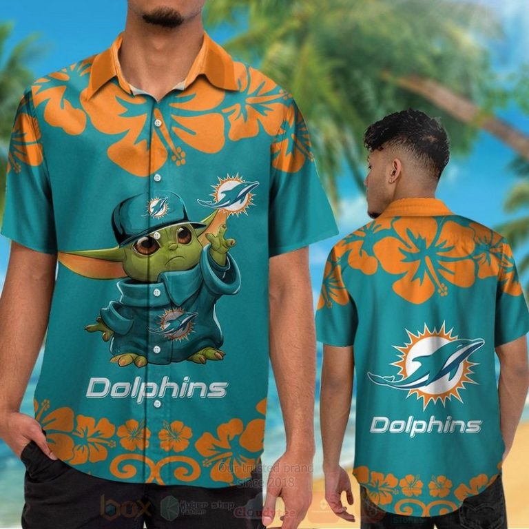 Nfl Miami Dolphins Baby Yoda Blue-Orange Hawaiian Shirt, Short - Hot Sale 2025