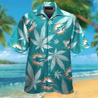 Nfl Miami Dolphins Cannabis Leaves Hawaiian Shirt, Short - Hot Sale 2025