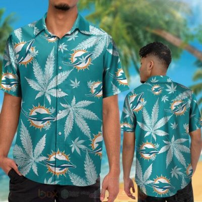 Nfl Miami Dolphins Cannabis Leaves Hawaiian Shirt, Short - Hot Sale 2025