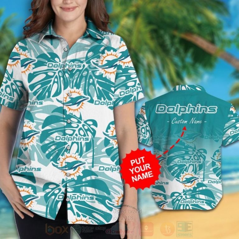 Nfl Miami Dolphins Custom Name Hawaiian Shirt, Short - Hot Sale 2025