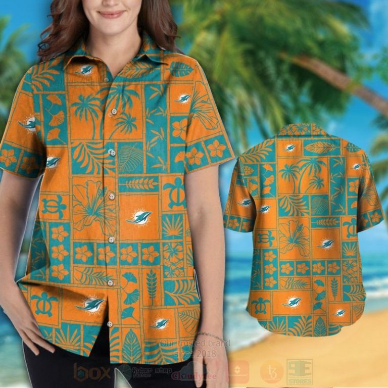 Nfl Miami Dolphins Marine Ecology Orange Hawaiian Shirt, Short - Hot Sale 2025