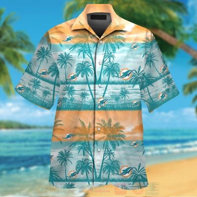 Nfl Miami Dolphins Orange-Aqua Blue Hawaiian Shirt, Short - Hot Sale 2025