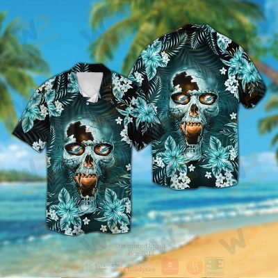 Nfl Miami Dolphins Skull Hawaiian Shirt, Short - Hot Sale 2025