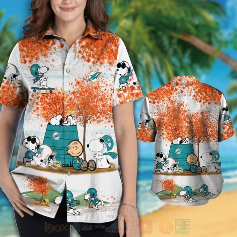 Nfl Miami Dolphins Snoopy Autumn Hawaiian Shirt, Short - Hot Sale 2025