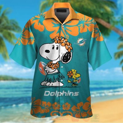 Nfl Miami Dolphins Snoopy And Woodstock Hawaiian Shirt, Short - Hot Sale 2025