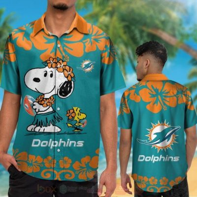 Nfl Miami Dolphins Snoopy And Woodstock Hawaiian Shirt, Short - Hot Sale 2025