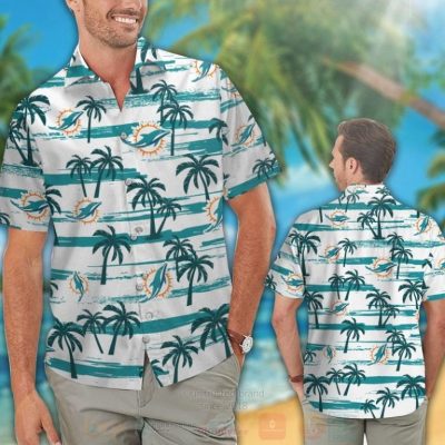 Nfl Miami Dolphins White Hawaiian Shirt, Short - Hot Sale 2025