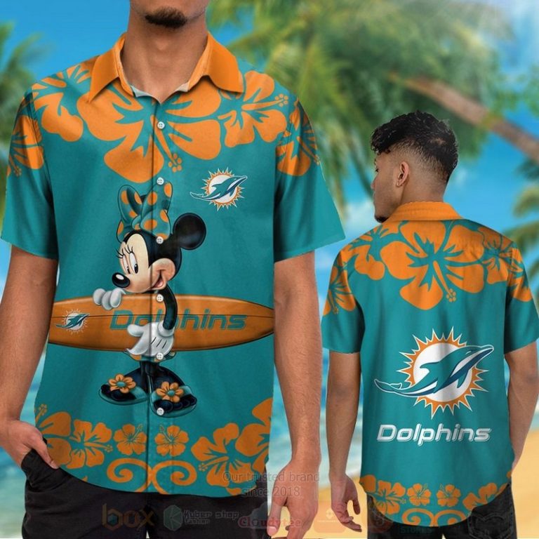 Nfl Miami Dolphins And Minnie Mouse Hawaiian Shirt, Short - Hot Sale 2025