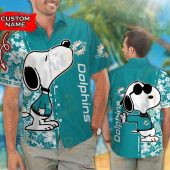 Nfl Miami Dolphins And Snoopy Custom Name Hawaiian Shirt Short 1 768x768 1.jpg - demo10